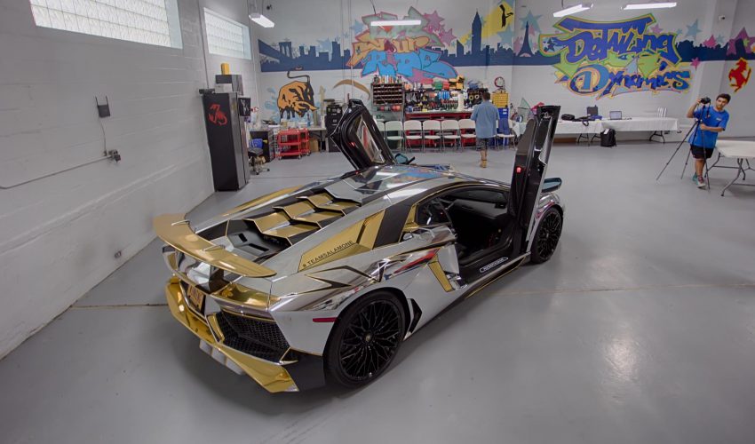 Wild Chrome Lamborghini Aventador – Team Salamone is 'Winning.' –  